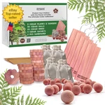 61 Pack Cedar Blocks Sachets Rings Balls Clothes Protection Storage Set Home. Fixed Price $13.84.