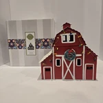 Scentsy Country Christmas Wax Warmer Farmhouse Red Barn String Lights. Fixed Price $43.99.
