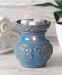 Hosley 5 High Blue Ceramic Electric Wax Warmer With Melts & Fragrance Oils. Fixed Price $11.26.