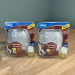 Glade Wisp Flameless Candles French Vanilla Glass Holder W/ Batteries Sealed X2. Fixed Price $31.99.