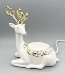 2015 Retired Christmas Holiday Reindeer Scentsy Warmer White W/ Gold Antlers. Fixed Price $29.95.