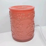 Glass Pinkish Peach Colored Pioneer Woman Fragrance Warmer Great Condition!. Fixed Price $23.99.