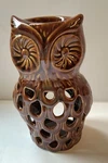 Pier 1 Ceramic Owl Oil Warmer Brown Drip Glaze Wax Melt Fragrance Burner. Fixed Price $21.99.