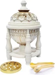 Am Charcoal Incense Burner Bakhoor & Oud Resin, 4-PILLAR White, Home/office. Fixed Price $42.47.
