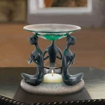 Elegant Black Trio Of Polyresin Women's Praying Glass Oil Warmer Home Decor. Fixed Price $38.82.