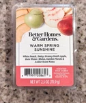 Better Homes & Gardens Warm Spring Sunshine Wax Cube Melts 2.5. Fixed Price $7.99.