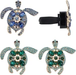 4 Pcs Bling Sea Turtle Car Vent Clips, Rhinestone Airs Freshener Diffuse. Fixed Price $14.99.