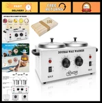 Double Electric Wax Warmer With Dual Pots - Adjustable Temp, 100 Sticks For. Fixed Price $80.99.