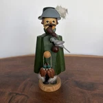 Erzgebirgische Volkskunst Duck Hunter German Carved Wood Smoker Incense Burner. Fixed Price $72.49.
