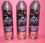 Glade Plum Blossom Shimmering Wonder Room Spray 3 Cans 8 Oz Each. Fixed Price $24.77.