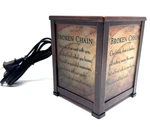 New Broken Chain Copper Tone Metal Electrical Wax Tart Oil Glass Lantern Warmer. Fixed Price $9.98.