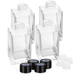 4 Pack Clear Glass Diffuser Bottles 120ML Square Refillable Reed Fragrance. Fixed Price $22.50.