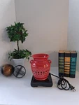 Partylight Red Lattice Basket Weave Style Wax Warmer, Euc!. Fixed Price $19.85.