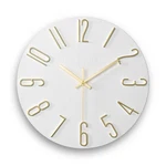 Fapugh Wall Clock, Silent Clocks Battery Operated Large, White. Fixed Price $42.99.
