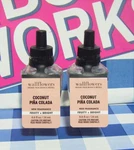 Bath & Body Works Wallflower Plug Refills (2) New Coconut Pina Colada (63/4193). Fixed Price $11.40.