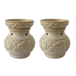 Hosley 2-PACK 5" High Cream Ceramic Electric Warmer. Ideal Gift For Wedding.. Fixed Price $31.99.
