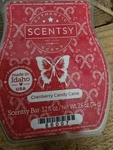 New Scentsy Wax Warmer Bar Cranberry Candy Cane. Fixed Price $8.00.
