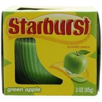 Starburst Scented Candle Jar Green Apple With Delightful Aroma, 3 Oz. Fixed Price $11.94.