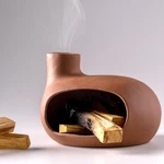 Mougigi Terracotta Palo Santo Holder Modern Chiminea Incense Burner For Yoga.... Fixed Price $42.05.
