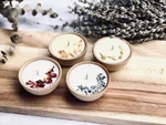 Set Of Four Aromatherapy Soy Candles One Ounce All-natural Wax With. Fixed Price $29.99.