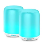 2 Pack Oil Diffuser Ultrasonic Cool Mist Aromatherapy With 7 Led Lights Auto Shu. Fixed Price $40.00.