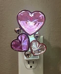 Bath & Body Works 3 Hearts Wallflower Plug Holder Night Light Nwt Pinks Gold. Fixed Price $29.99.