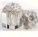 Zodax Dream Porcelain Clear Base White Flower Oil Diffuser. Fixed Price $199.99.