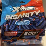 Insanity 200 Dart Refill Pack By Zuru, Compatible With Other Brands- Hts. Fixed Price $28.07.