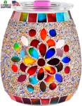Mosaic Glass Electric Wax Melt Warmer Candle Oil Burner Petal Design. Fixed Price $38.22.