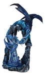 20"H Large Blue Frozen Dragon Arch With Wyrmling By Ice Stalagmite Statue. Fixed Price $179.99.