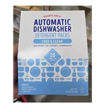 Trader Joe's Dishwasher Detergent Packs Scent Free 20 Dye & Fragrance. Fixed Price $18.47.