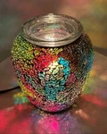 Scentsy Chromatic Wax Warmer Rainbow Crushed Glass Mosaic Retired Full Size. Fixed Price $39.99.