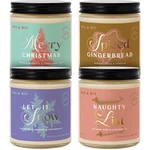 Wax & Wit Christmas Candles Gift Set Standard Jar Size, 4PC. Fixed Price $78.07.