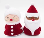 Bath Body Works Red Flocked Mr. + Mrs. Claus Santa Wallflower Plugin Set New. Fixed Price $29.90.