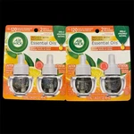 2X Twin Packs Air Wick Essential Oils Freshener Refills Sweet Orange & Lemon. Fixed Price $11.99.