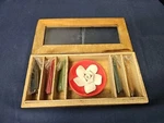 3" Flora Classique Lotus Incense Burner With And Wood Glass Top Box Set. Fixed Price $10.95.