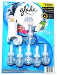 Glade Plugins Scented Oil 1 Warmer 6 Refills Aqua Waves Sea Salt Island Flowers. Fixed Price $31.99.