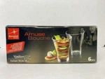 Bormioli Rocco Amuse Bouche Ypsilon Glasses- 3.5 Oz- 6PC Set -made In Italy- Nib. Fixed Price $14.99.
