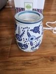 Scentsy Home Hope Blooms Electric Wax Warmer Blue White Floral 70396 W/ Box. Fixed Price $24.99.