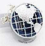 (1) Bath Body Works Blue Silver Moving Santa Globe Scentportable Vent Visor Clip. Fixed Price $14.00.