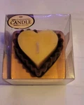 Greenbrier Int'l Chocolate Scented Heart Shaped Candle New Box. Fixed Price $17.29.