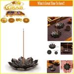 Bronze Lotus Incense Stick Holder With 6 Holes & Detachable Ash Catcher. Fixed Price $8.46.