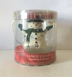 Yankee Ceramic Snowman 4 Sparkling Cinnamon Tea Light Candles (new). Fixed Price $10.41.