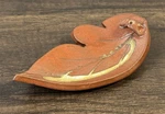 Shoyeido Leaf-shaped Incense Holder Ceramic Clay Pottery Hand Thrown. Fixed Price $16.00.