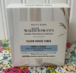 Set Of 2 The White Barn - Clean House Vibes Wallflower Fragrance Bulb Refills. Fixed Price $16.99.