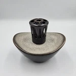 Lampe Berger 4.5" Jar Fragrance Diffuser Boat Brown/burgundy Crackle. Fixed Price $70.00.