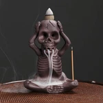 Comeon Skull Decor Incense Stick Holder Reverse Flow Censer Waterfall.... Fixed Price $21.19.