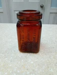 Vintage Amber Glass Apothecary Jar Bottle Wilford Hall Laboratories Chester Ny. Fixed Price $9.79.