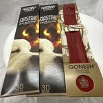 Gonesh Lot Of 2-30 Incense Sticks (peaceful Nights Bark&amber) And 1-RED Holder. Fixed Price $15.00.