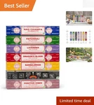 Elegant Incense Gift Set: 7 Fragrances Including Nag Champa & Dragon's Blood. Fixed Price $11.99.
